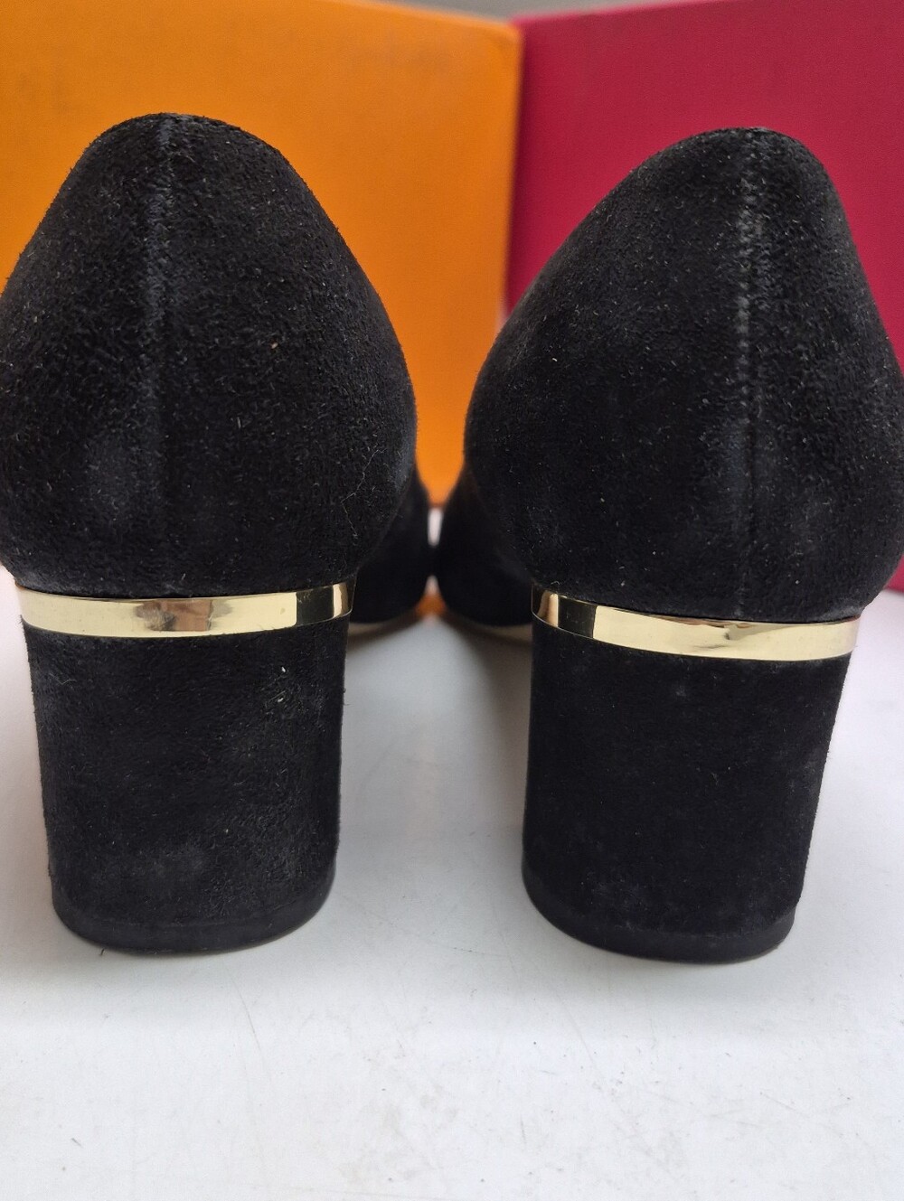 Kate Spade Black Suede Pointed-Toe Block Heel Pumps - Picture 2 of 15